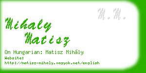mihaly matisz business card